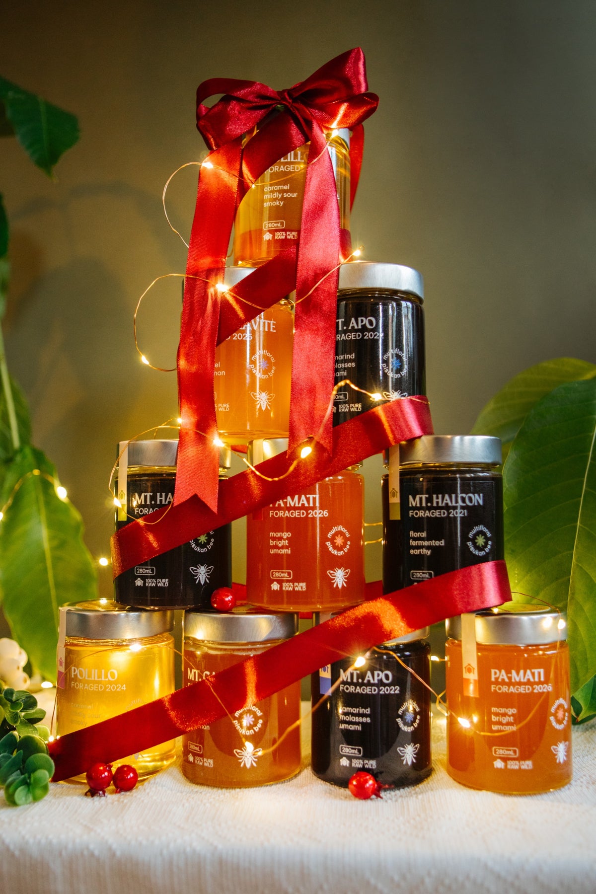 Hapag 280mL jar tree with fairy lights