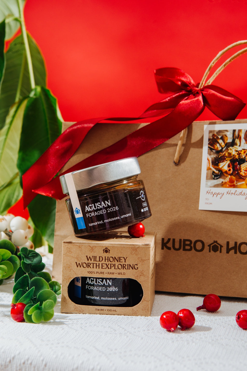 Agusan Tikim 100mL in Kubo Honey holiday gift packaging