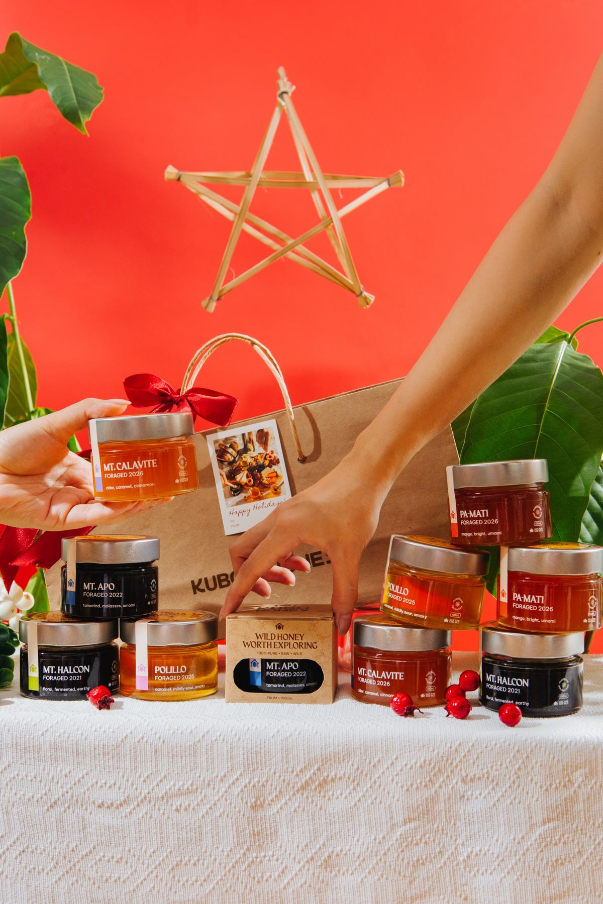 Tikim 100mL holiday gifts on a table